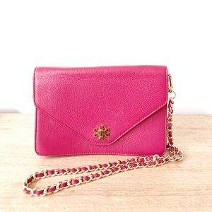 Tory Burch Link Clutch with removable gold chain